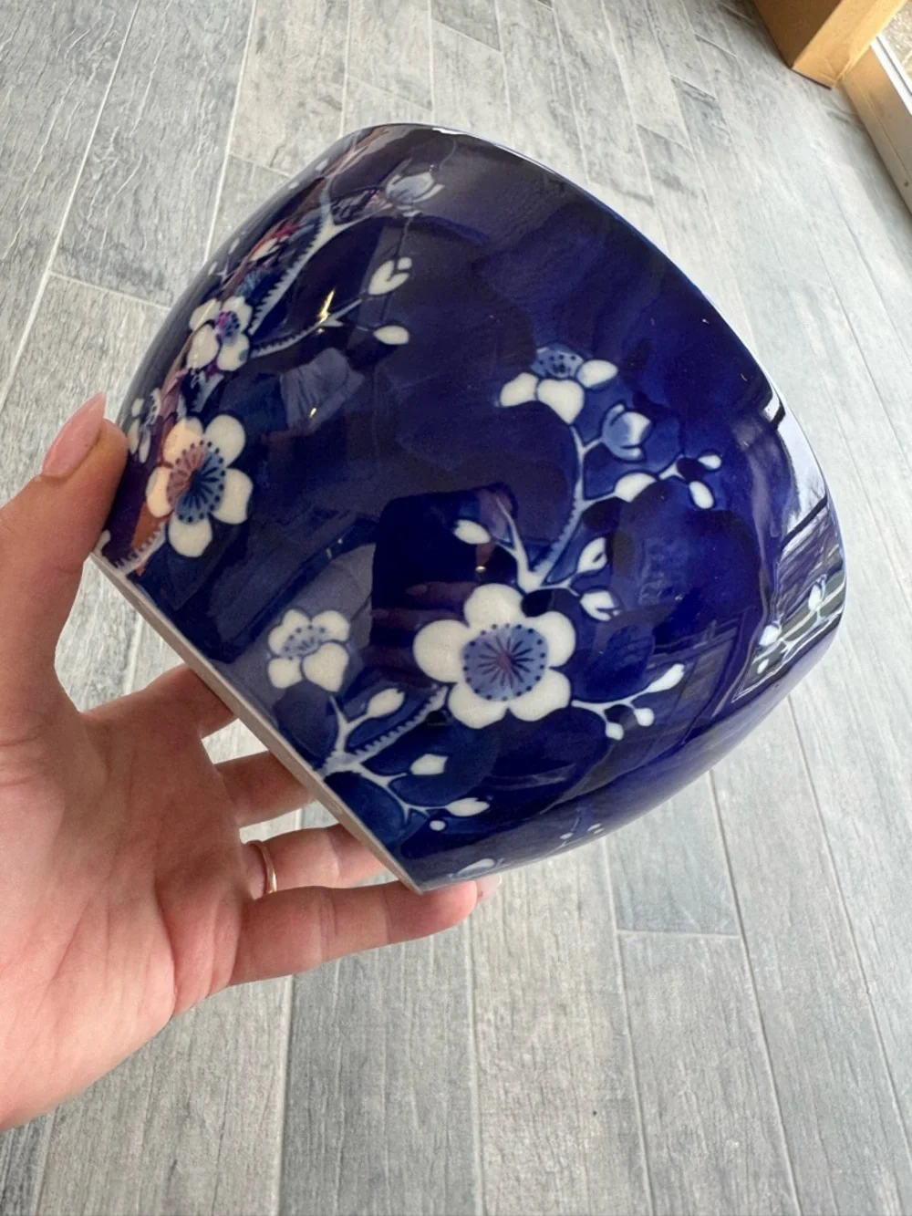 Williams Sonoma Blue and White Cherry Blossom Bowl